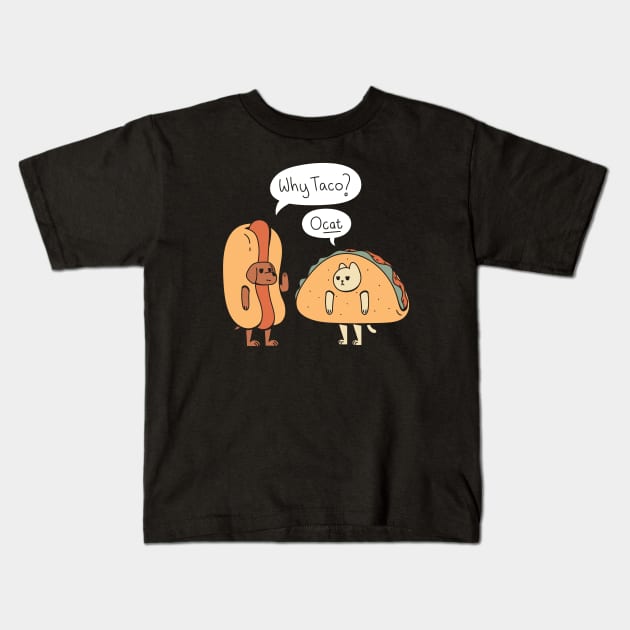 Hotdog and Taco Kids T-Shirt by rarpoint